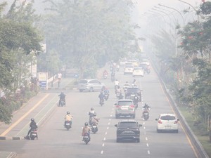 Asap Karhutla di Pontianak Makin Pekat, Ortu Was-was Minta Sekolah Diliburkan