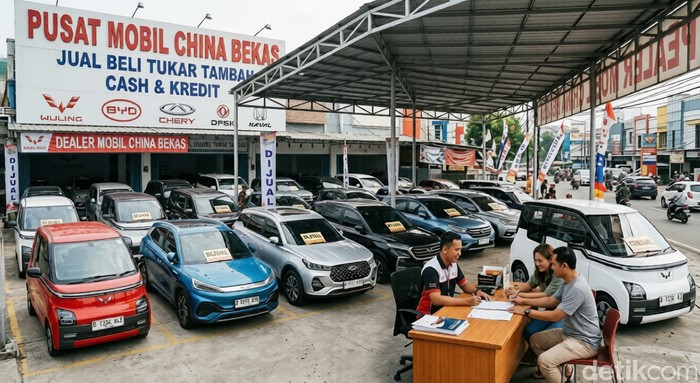 Ilustrasi dealer mobil bekas.