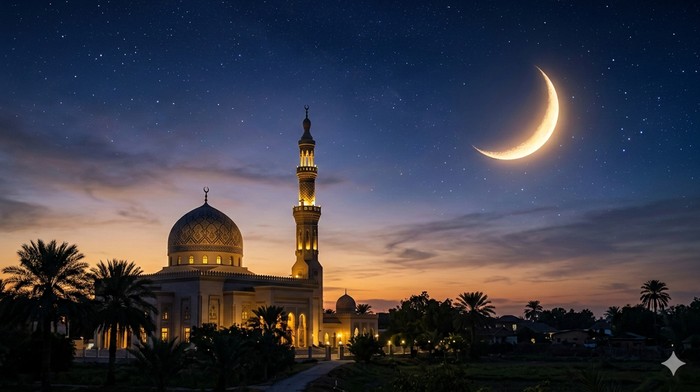 Ilustrasi malam Nuzulul Quran.