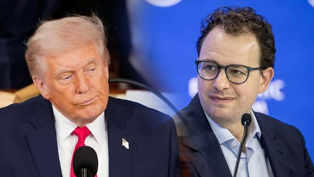 Kolase Presiden AS, Donald Trump dan CEO of Anthropic, Dario Amodei. (Reuters dan AFP)