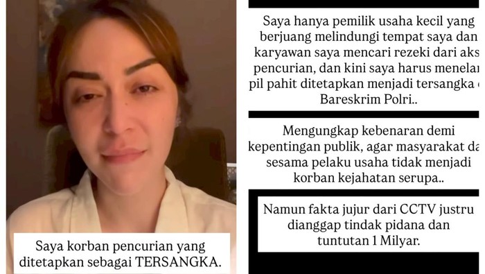 Nabilah OBrien, pemilik kafe Bibi Kelinci di Kemang, yang viral karena kini statusnya menjadi tersangka.