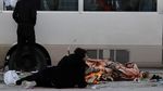 Pengungsi dari Pinggiran Beirut Berkumpul di Martyrs Square