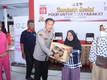 Safari Ramadan, Kapolres Blitar Kota Santuni Anak Yatim dan Lansia