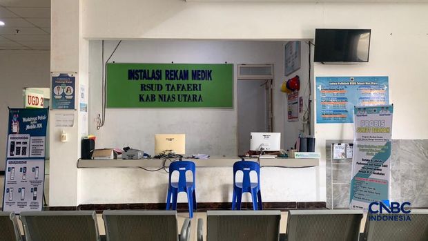 Salah satu sudut di RSUD Tafaeri, Kabupaten Nias Utara, Provinsi Sumatra Utara. (CNBC Indonesia/Fergi Nadira)