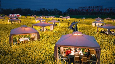 Sensasi Makan Hotpot di Tengah Lautan Bunga Kanola