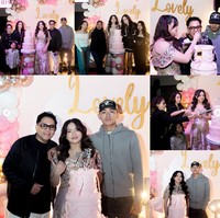 Ayah dan ibu Lovely, Steven Rumangkang dan Angel Karamoy tampak hadir. Senada dengan busana anggota keluarga, Steven dan Angel kenakan busana berwarna hitam. Meski sudah bercerai namun keduanya tetap terlihat kompak untuk sang anak. Foto: Instagram/@lovelyrum