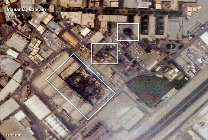 Citra Satelit Dampak Serangan Drone Iran