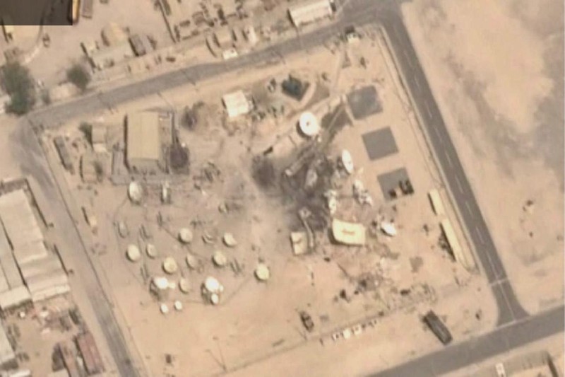 Citra Satelit Dampak Serangan Drone Iran