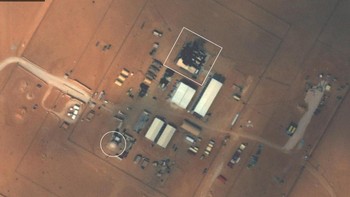 Citra satelit menunjukkan Pangkalan Udara Pangeran Sultan, Arab Saudi, pada 3 Maret 2026. (Foto via New York Times/Planet Labs)
