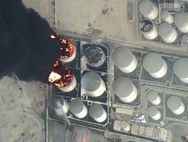 Citra Satelit Dampak Serangan Drone Iran