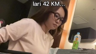 Selebgram Erika Richardo Berkursi Roda Usai Maraton