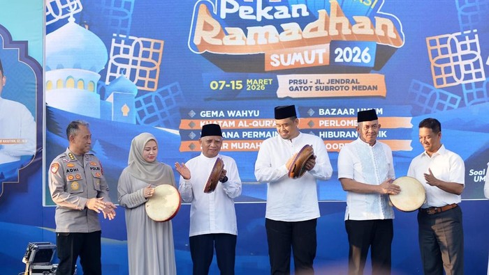 Gubsu Bobby Nasution membuka kegiatan Pekan Ramadan Sumut 2026 (Dok. Diskominfo Sumut)