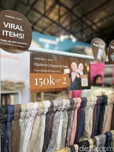 Koleksi hijab untuk Lebaran 2026 di Rendezvous Modest Market X Bank Syariah Nasional mulai dari 3-15 Maret 2026 di AEON Tanjung Barat, Jakarta.
