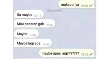 Sejak kapan Maybe itu Sayang? Foto: X.com