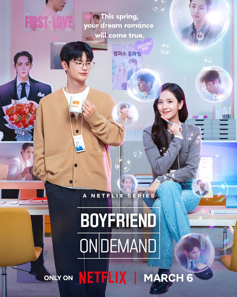 Poster drakor Boyfriend On Demand tampilkan Jisoo dan Seo In Guk. (dok. Netflix).