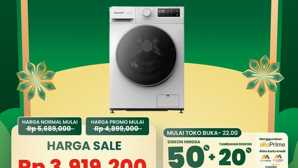 Mesin Cuci Front Load 7KG Hanya Rp 4 Jutaan di Transmart Full Day Sale