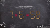 Pikiran Suntuk, Butuh Tantangan? Pindahkan 1 Batang Korek agar Hitungannya Benar