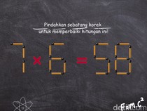 Pikiran Suntuk, Butuh Tantangan? Pindahkan 1 Batang Korek agar Hitungannya Benar