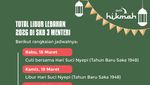 Jadwal Cuti Bersama dan Libur Lebaran 2026 Menurut SKB 3 Menteri