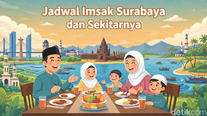Jadwal imsak untuk wilayah Surabaya dan sekitarnya.