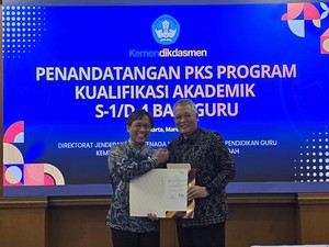 Kemendikdasmen dan UT Kerja Sama Pemenuhan S1/D4 untuk Guru