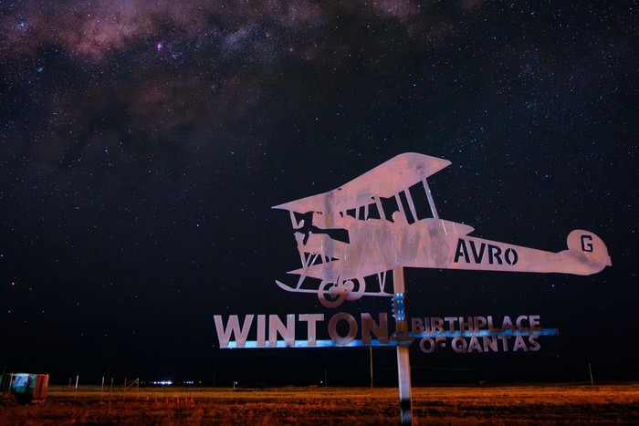 Langit malam Winton, Queensland.