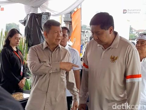 Menteri PKP Maruarar Sirait Groundbreaking Rusun Subsidi di Meikarta, Minggu (8/3/2026). Turut hadir Ketua Satgas Perumahan Hashim Djojohadikusumo, CEO Danantara Rosan Roeslani, Pendiri Lippo Group Mochtar Riady, hingga Bos Lippo Group James Riady.