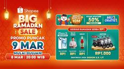 Shopee Beri Promo Spesial Puncak Big Ramadan Sale, Ada Voucher Diskon 50%