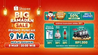 Shopee Beri Promo Spesial Puncak Big Ramadan Sale, Ada Voucher Diskon 50%