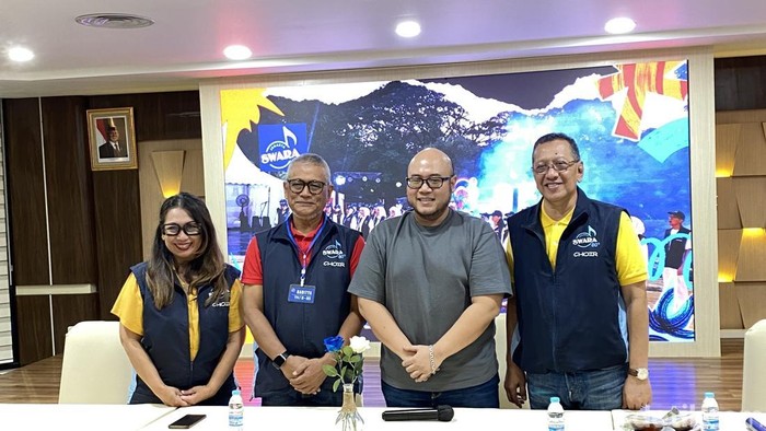 Swara Jakarta 80s saat jumpa pers peluncuran single Betawi Mash Up. (Devi/detikcom)