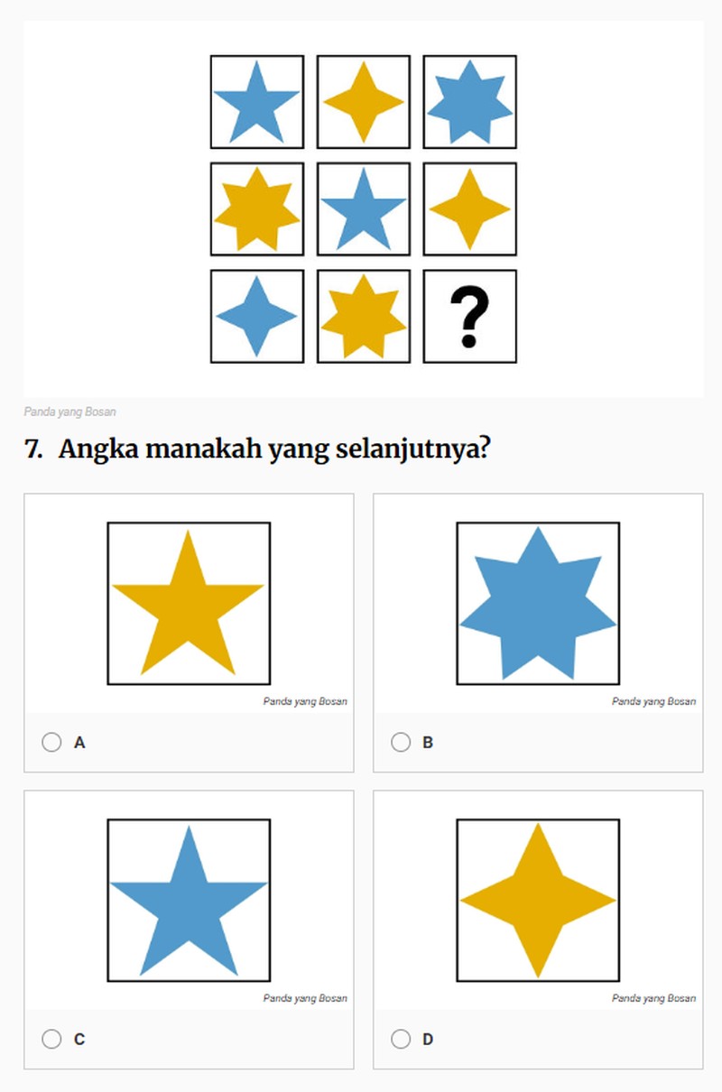 Tes Kemampuan Nonverbal Naglieri (NNAT) adalah tes kecerdasaan yang dirancang Jack A Naglieri untuk anak usia 15-17 tahun. Namun orang dewasanya cukup kesulitan menjawabnya. Berani coba?