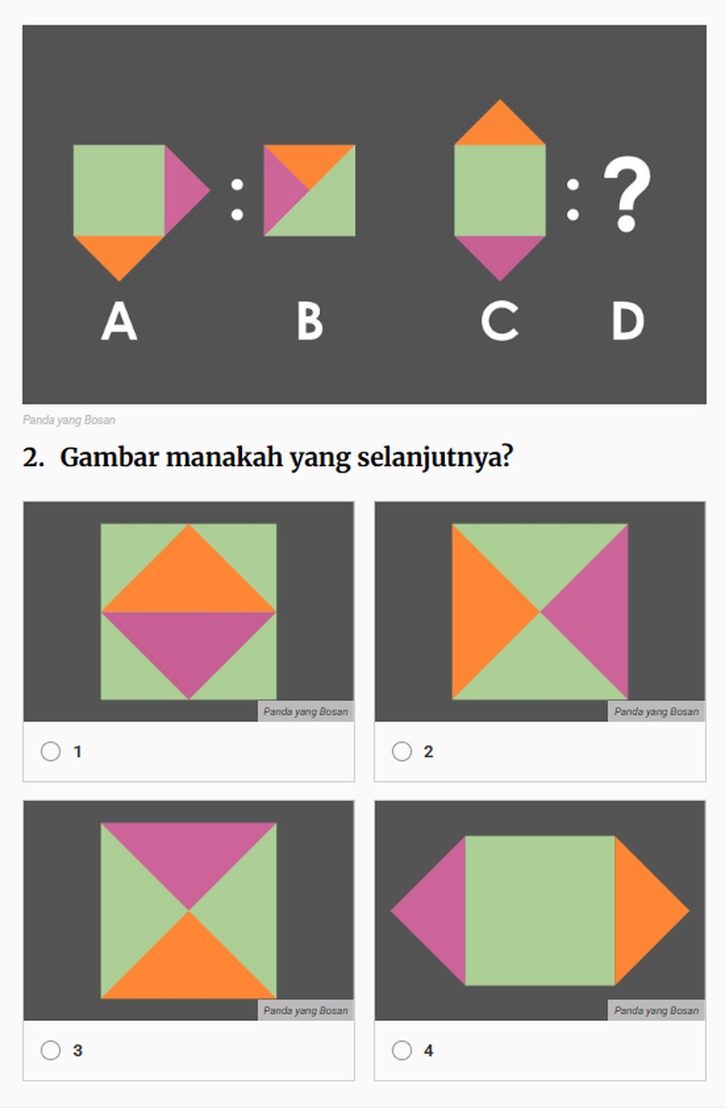 Tes Kemampuan Nonverbal Naglieri (NNAT) adalah tes kecerdasaan yang dirancang Jack A Naglieri untuk anak usia 15-17 tahun. Namun orang dewasanya cukup kesulitan menjawabnya. Berani coba?