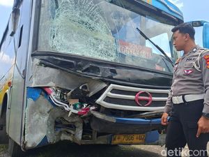 Bus Sugeng Rahayu Tabrak Pemotor hingga Tewas di Nganjuk