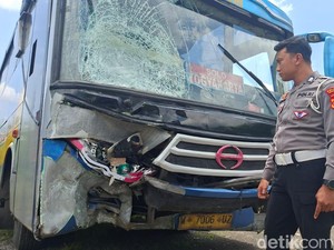 Bus Sugeng Rahayu Tabrak Pemotor hingga Tewas di Nganjuk