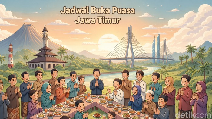 Jadwal buka puasa untuk wilayah Jawa Timur.