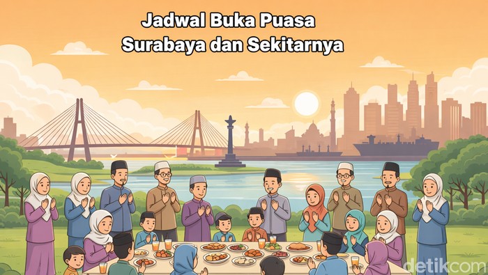 Jadwal buka puasa untuk wilayah Surabaya dan sekitarnya.