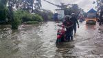 Banjir Merendam Jalur Sukodadi-Paciran Lamongan