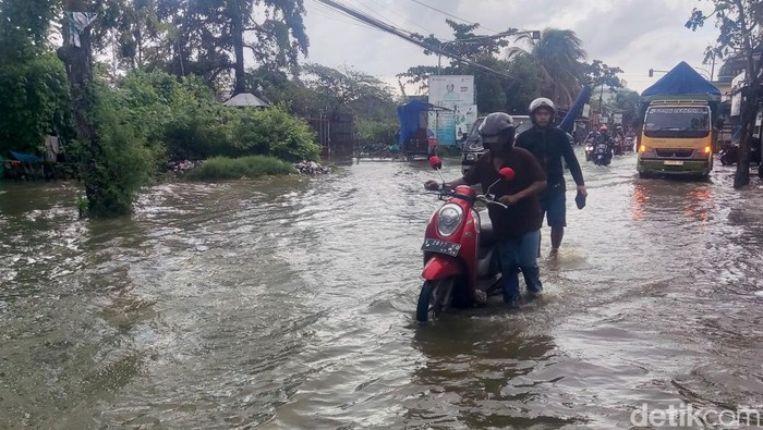 Jalur Sukodadi-  Paciran Lamongan Terendam Banjir