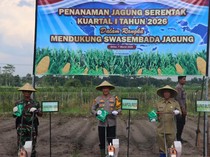 Polres Blitar Kota Manfaatkan Lahan untuk Tanam Jagung