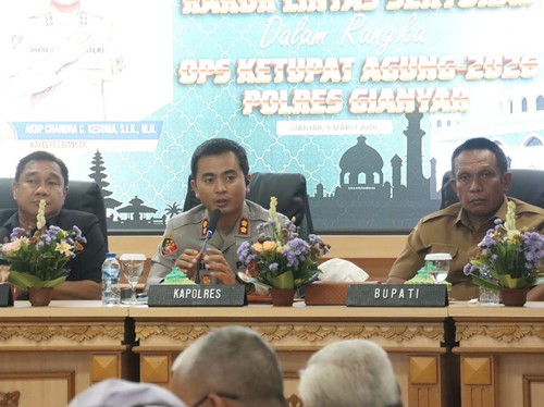 Kapolres Gianyar memimpin rakor Operasi Ketupat Agung 2026