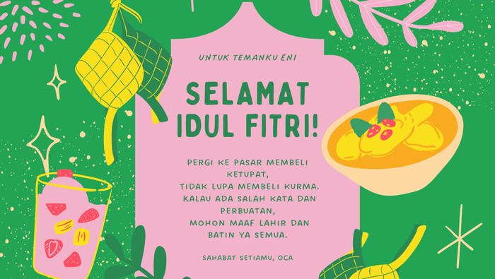 Kartu ucapan Idul Fitri 2026