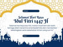 155+ Kata-kata Ucapan Idul Fitri 2026 yang Menyentuh Hati, Berisi Doa-Harapan
