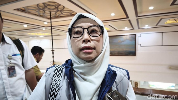 Kepala Kanwil Bulog Jateng, Sri Muniati di Semarang, Senin (9/3/2026).