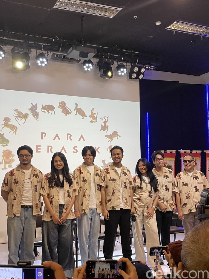 Konferensi pers film Para Perasuk digelar Senin (9/3/2026) di PIC Ceative Space, kawasan Kasablanka, Jakarta Selatan.