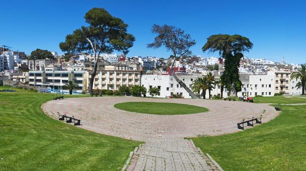 Parc de la Mendoubia di Tangier, Maroko Parc de la Mendoubia di Tangier, Maroko