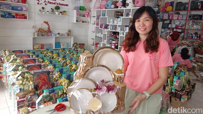 Penjual parsel di Magelang banjir cuan jelang Lebaran, Senin (9/3/2026).