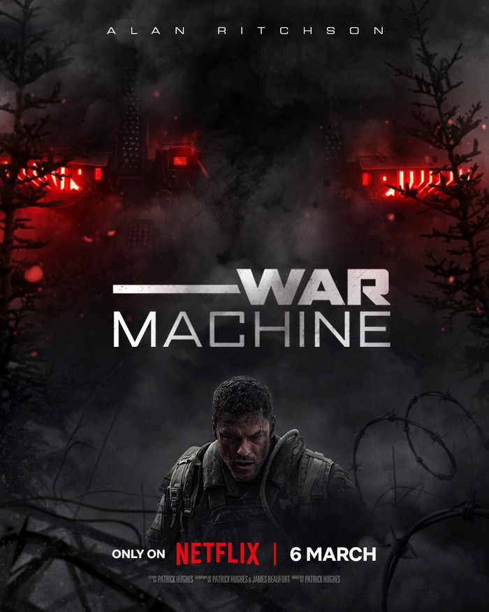 Poster film War Machine 2026. (Dok Netflix)