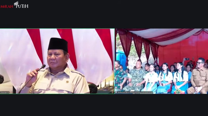 Presiden Prabowo Subianto meresmikan 218 jembatan bailey, aramco, hingga perintis yang tersebar di seluruh wilayah termasuk di daerah terpencil, Senin (9/3/2026).
