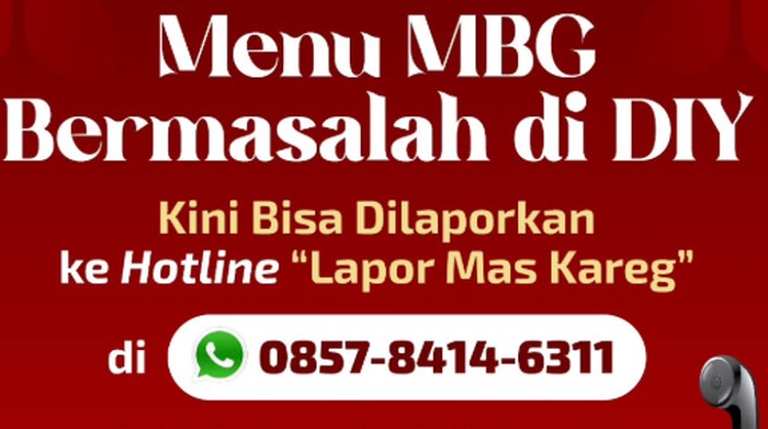 Tampilan promosi hotline Lapor Mas Kareg.