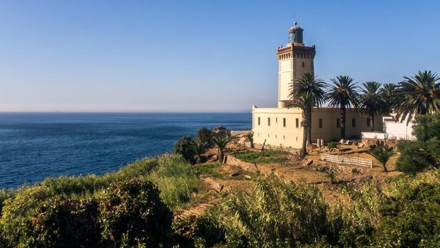 Tanjung Cape Spartel, di Tangier, Maroko Tanjung Cape Spartel, di Tangier, Maroko